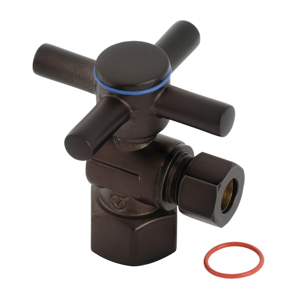 CC43105DX Concord 1/2" IPS x 3/8" O.D. Qrtr Turn Angle Stop Valve, Brnz